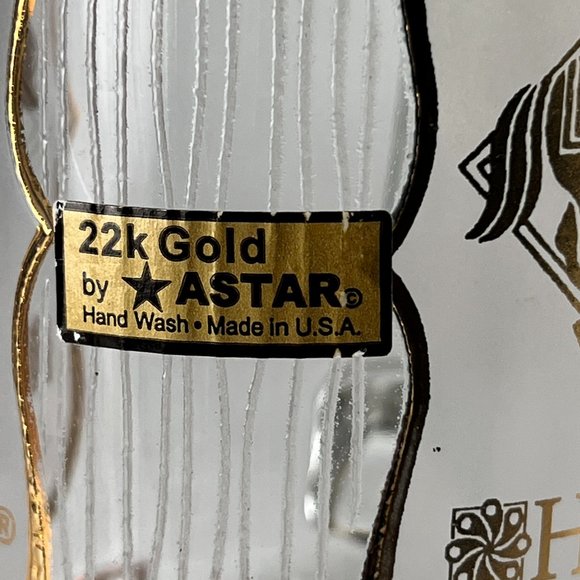 Vtg Hershey Park Carousel Horse Drinking Mug Glassware Barware Astar 22K Gold - Picture 8 of 14